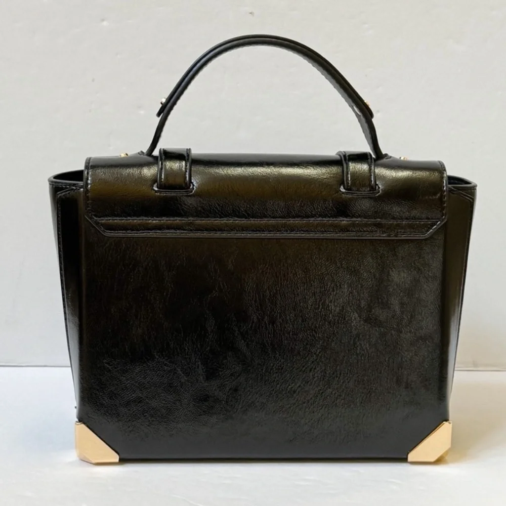 MICHAEL KORS Manhattan Medium Patent Satchel Crossbody